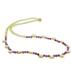 Colier Peridot discuri fatetate si briolete cu Rubin sfere fatetate, 4-6mm, imagine 2