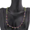 Colier Peridot discuri fatetate si briolete cu Rubin sfere fatetate, 4-6mm, imagine 3