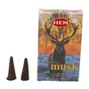 Conuri parfumate fumigatie HEM Kashmiri Musk backflow, 10 buc