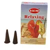 Conuri parfumate fumigatie HEM Relaxing backflow, 10 buc