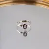 Inel din argint 925, model subtire cu cristal natural oval - Ametist masura 54, imagine 5