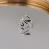 Inel din argint 925, model reglabil in forma de sarpe cu ochii verzi, imagine 5