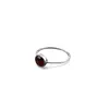 Inel din argint 925, model subtire cu cristal natural rotund - Granat masura 56