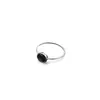 Inel din argint 925, model subtire cu cristal natural rotund - Iolith masura 56