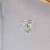 Inel din argint 925, model subtire cu cristal natural rotund - Perla de cultura masura 56, imagine 5