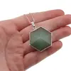 Pandantiv hexagonal aventurin 30mm, imagine 3