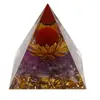 Piramida orgon Ametist cu lotus si sfera, 5cm, imagine 3