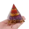 Piramida orgon Ametist cu lotus si sfera, 5cm, imagine 5