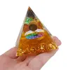 Piramida orgon Citrin cu 7 chakre si sfera Ochi de tigru, 5cm, imagine 5