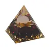 Piramida orgon neagra cu floare si sfera de Cuart roz, 5cm, imagine 2