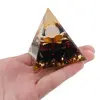 Piramida orgon neagra cu floare si sfera de Cuart roz, 5cm, imagine 5
