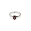 Inel din argint 925, model clasic cu cristal natural oval - Granat masura 58