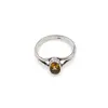 Inel din argint 925, model despicat cu cristal natural - Citrin masura 54