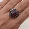 Inel din argint 925, model floral cu pietre semipretioase - Agat roz masura 61, imagine 5