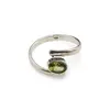 Inel din argint 925, model rasucit cu cristal natural - Peridot masura 58
