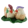 Pereche Rate Mandarin din rasina, 5cm, imagine 4