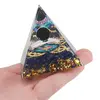 Piramida orgon albastra cu Floarea Vietii si sfera Obsidian, 5cm, imagine 5