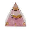 Piramida orgon Cuart roz cu 7 chakre, 5cm