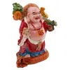 Statueta Feng Shui Buddha vesel pe sacul prosperitatii cu pepita, 9cm, imagine 2
