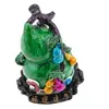 Statueta Feng Shui Wu Lou verde din rasina cu mantra, 10cm, imagine 4