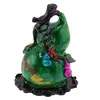 Statueta Feng Shui Wu Lou verde din rasina cu mantra, 10cm