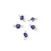 Accesoriu Ochi protector albastru cu montura de argint 925 si doua anouri - 9,5mm