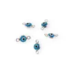 Accesoriu Ochi protector blue cu montura de argint 925 si doua anouri - 9,5mm