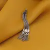 Accesoriu pandantiv din argint 925, model ciucuri impletiti cu terminatie ghinda filigran - 5,5cm, imagine 2