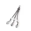 Accesoriu pandantiv din argint 925, model ciucuri impletiti cu terminatie lacrima filigran - 5,5cm