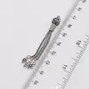 Accesoriu pandantiv din argint 925, model sfera gravata cu ciucuri impletiti - 6cm, imagine 3