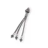 Accesoriu pandantiv din argint 925, model sfera gravata cu ciucuri impletiti - 6cm