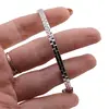 Bratara din argint 925 fixa cu inchizatoare, model dreptunghi gravat, 4mm, imagine 3