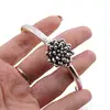 Bratara din argint 925 fixa, model cu element floral central, 5-21mm, imagine 3