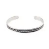 Bratara din argint 925 fixa, model ingust sirag impletit, 7mm