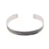 Bratara din argint 925 fixa, model ingust snur impretit, 10mm