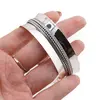 Bratara din argint 925 fixa, model lat funie impletita, 21mm, imagine 3