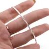 Bratara din argint 925 fixa, model rotund gravat, 3mm, imagine 3