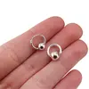 Cercei din argint 925 pentru copii rotunzi cu bumb 6mm, imagine 4