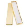 Cutie pentru cadou dreptunghiulara aurie cu model rombic, 20,5x4,5cm, imagine 2