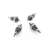 Accesoriu din Argint 925, model con gravat in spirala, cu doua anouri - 19,3x6,2mm, imagine 2