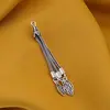 Accesoriu pandantiv din argint 925, model ciucuri impletiti cu terminatie marchiza filigran - 5,5cm, imagine 2