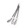 Accesoriu pandantiv din argint 925, model ciucuri impletiti cu terminatie marchiza filigran - 5,5cm