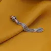 Accesoriu pandantiv din argint 925, model sfera gravata cu ciucuri si terminatie filigran - 6cm, imagine 2