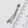 Accesoriu pandantiv din argint 925, model sfera gravata cu ciucuri si terminatie filigran - 6cm, imagine 3