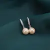 Cercei cu agatatoare si Perle Mallorca crem 10mm, imagine 3