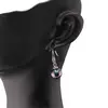 Cercei cu agatatoare si Perle Mallorca negre 10mm, imagine 4
