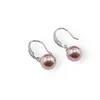 Cercei cu agatatoare si Perle Mallorca roz 10mm, imagine 2