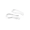 Accesoriu din Argint 925, agatatoare pentru cercei cu model plat, o pereche - 19,5x9mm, imagine 2
