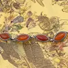Bratara Carneol cu montura din metal, model oval ascutit, imagine 2