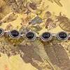 Bratara Onix cu montura din metal, model filigranat împletit rotund, imagine 2